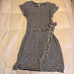 Striped short sleeve dress